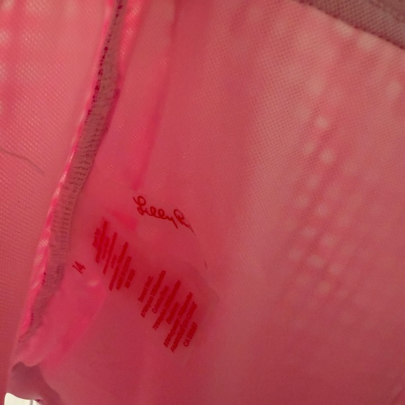 Lilly Pulitzer Pink Gingham One-Piece Swimsuit Bandeau Strapless 14 - Picture 6 of 6